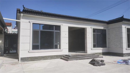 通州一層自建房外墻水包砂裝飾案例